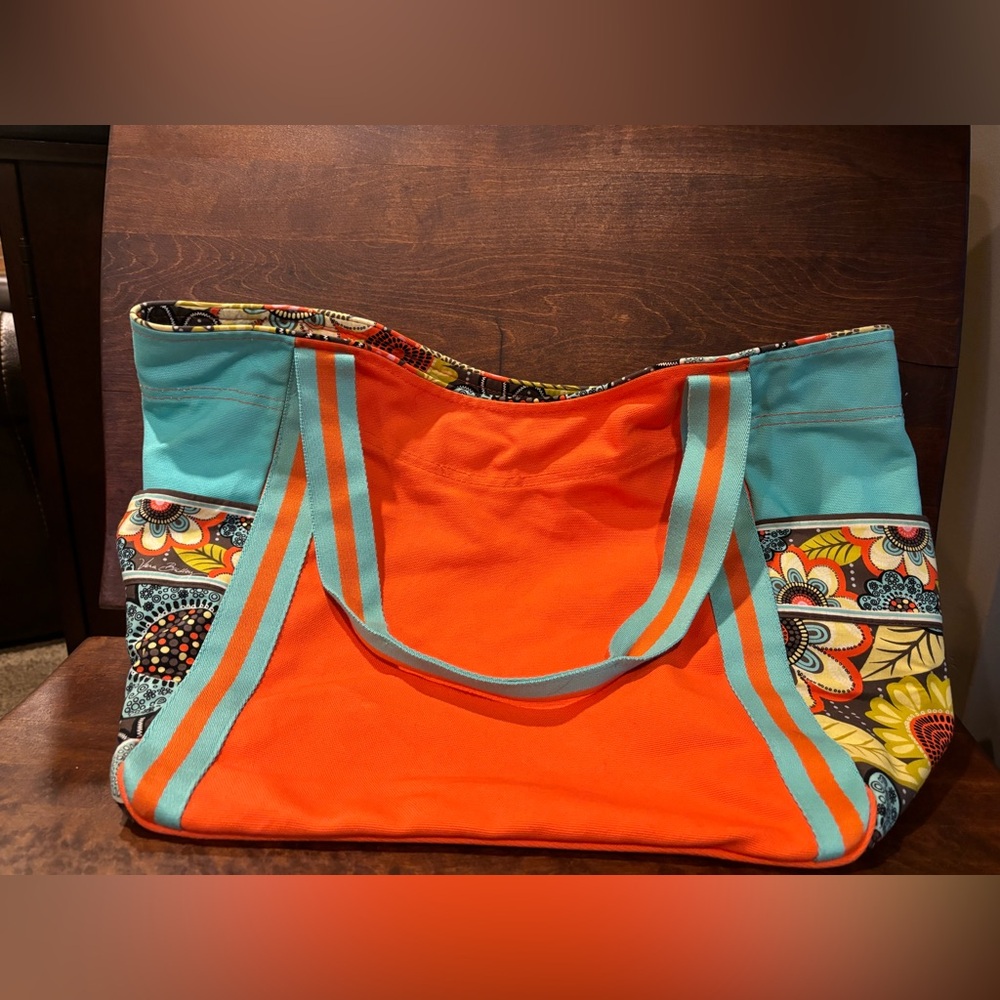 Vera Bradley Canvas Tote in Flower Shower